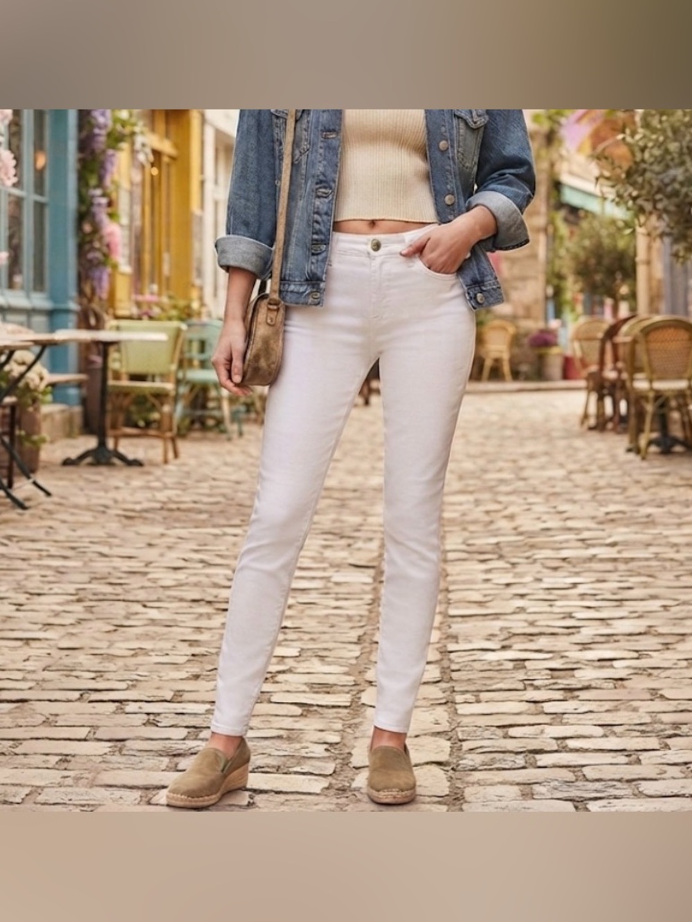 LOFT Modern Skinny White Jeans